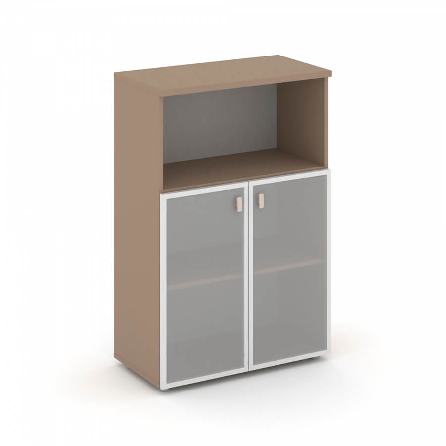 ES.ST-2.2R Шкаф средний широкий RIVA Estetica (Латте/Сатин матовый)