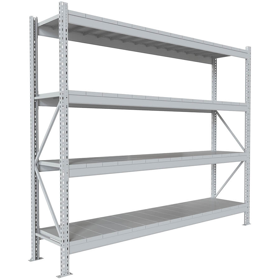 200x240x50 Металлический стеллаж MS PRO, 4 (Cерый полуматовый (RAL 7038))