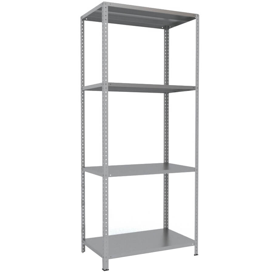 220x100x60 Металлический стеллаж MS HARD, 4 (Cерый полуматовый (RAL 7038))