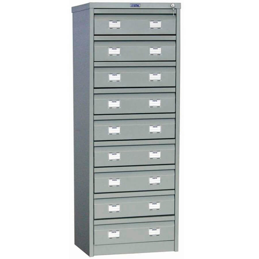 AFC-09C Картотека ПРОМЕТ, ключевой (Серый полуматовый (RAL 7038))