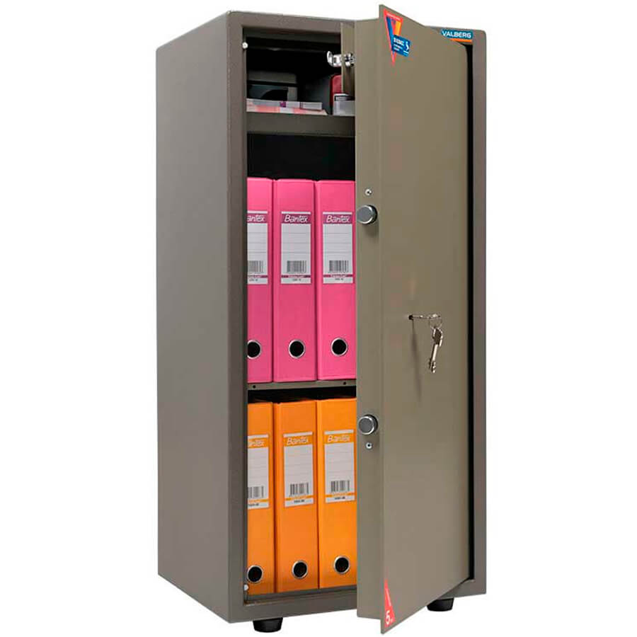 ASM 90T Мебельный сейф VALBERG, ключевой (Оттенок коричневого с эффектом молотковой эмали)