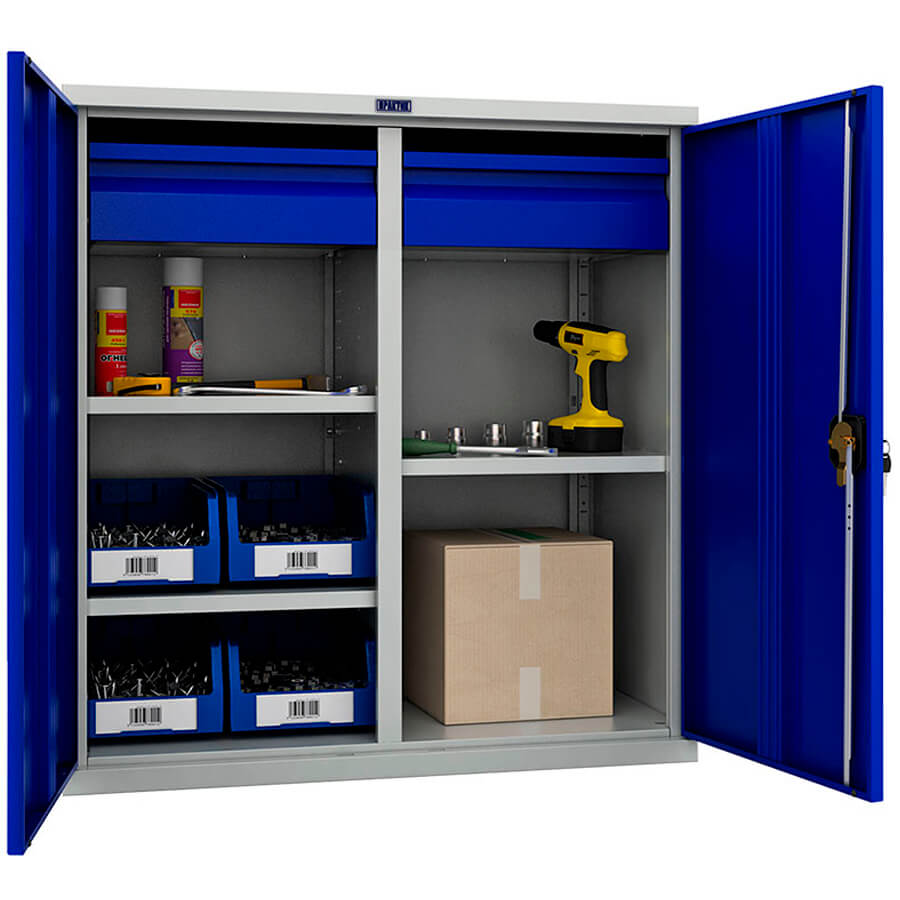 ТС 1095-100302 Шкаф инструментальный лёгкий ТС ПРОМЕТ (Корпус (RAL 7038), дверь ящика (RAL 5002).)