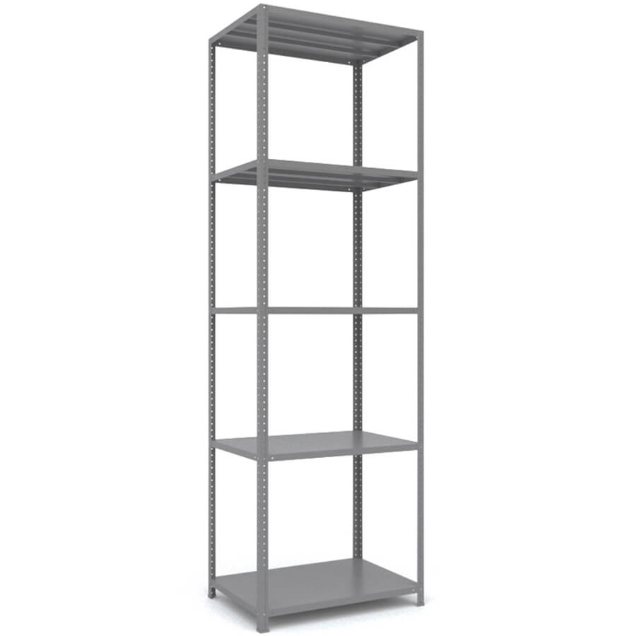 MS_220x70x50 Металлический стеллаж ПРОМЕТ, 5 (Cерый полуматовый (RAL 7038))
