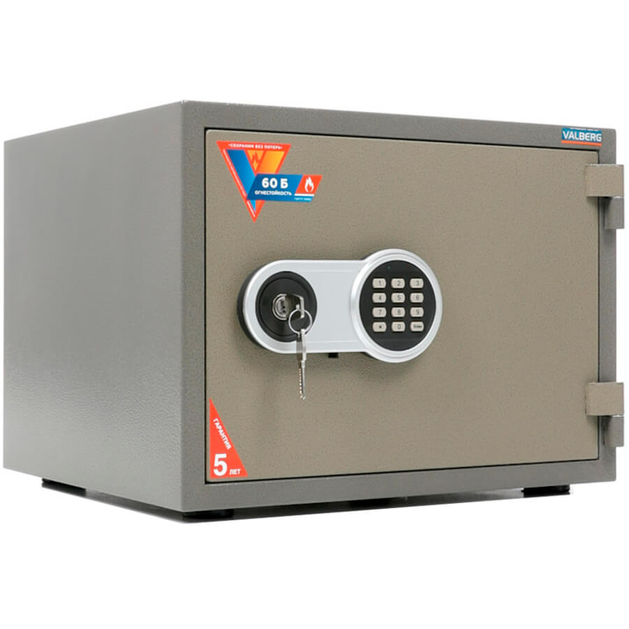 FRS 36 EL Огнестойкий сейф ПРОМЕТ, электронный кодовый + ключевой (Молотковая эмаль - коричневая)