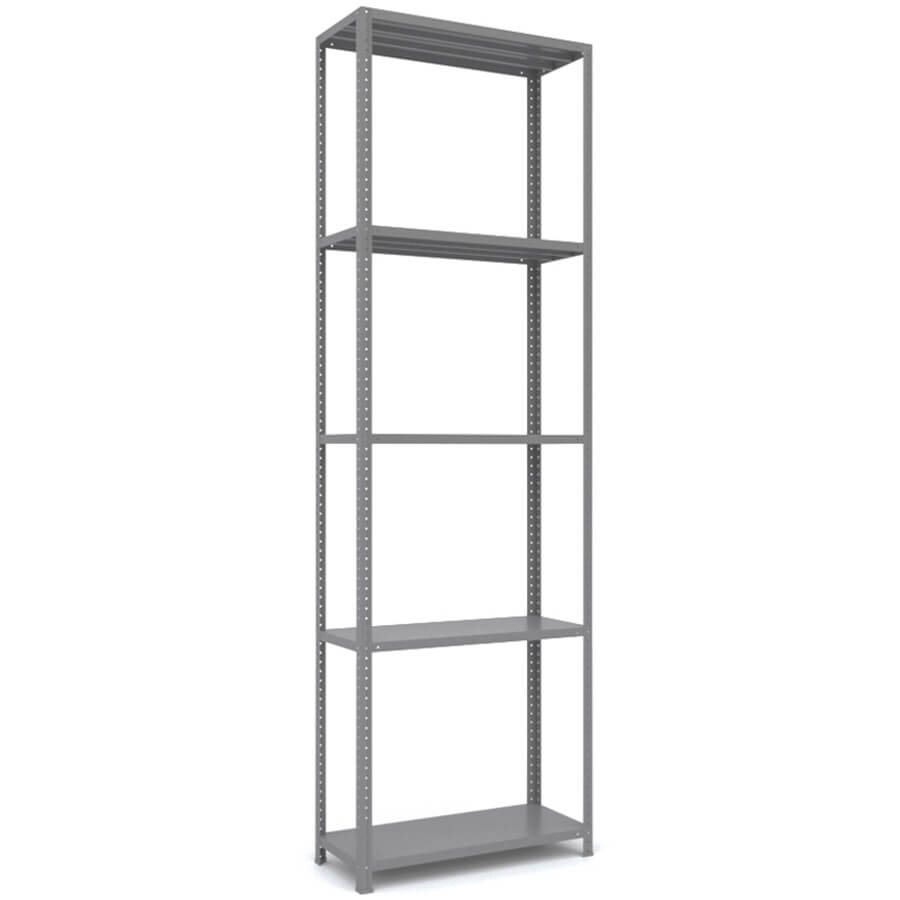 MS_220x70x30 Металлический стеллаж ПРОМЕТ, 5 (Cерый полуматовый (RAL 7038))