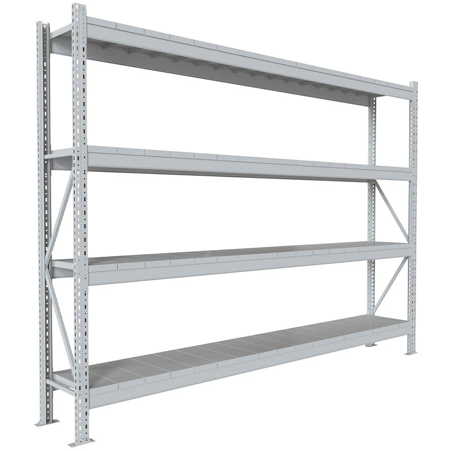 200x270x40 Металлический стеллаж MS PRO, 4 (Cерый полуматовый (RAL 7038))