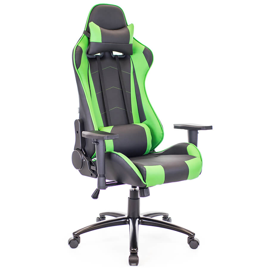 LOTUS S9 Геймерское кресло  EVERPROF, обивка иск. кожа (Искусственная кожа чёрная, вставки зелёные) LOTUS S9 Геймерское кресло  EVERPROF, обивка иск. кожа (Искусственная кожа чёрная, вставки зелёные)