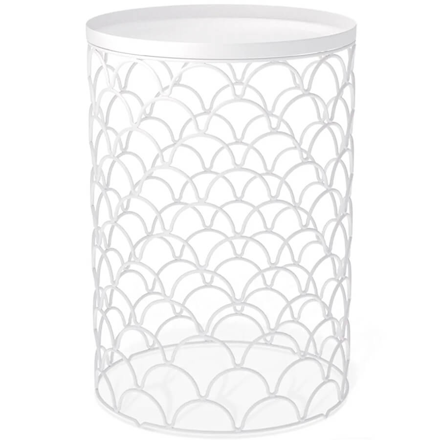 SHT-CT24 Журнальный стол Мебелик (Белый муар)