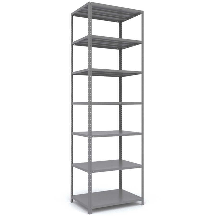 MS_220x70x50 Металлический стеллаж ПРОМЕТ, 7 (Cерый полуматовый (RAL 7038))