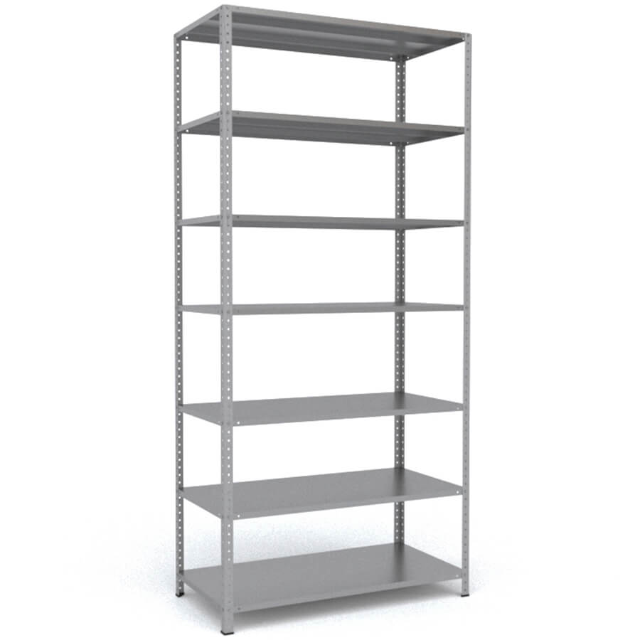 MS-255x120x60 Металлический стеллаж ПРОМЕТ, 7 (Серый полуматовый (RAL 7038))