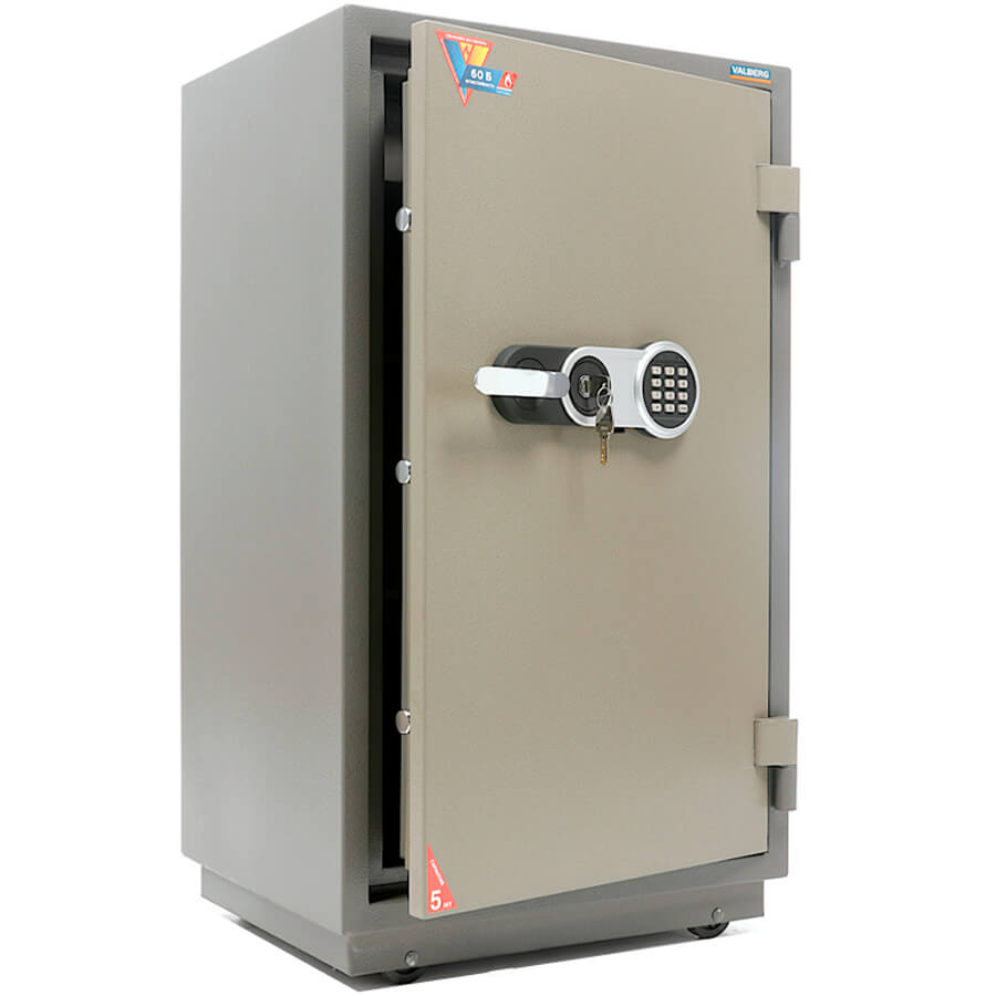 FRS 99 T-EL Огнестойкий сейф ПРОМЕТ, электронный кодовый + ключевой (Молотковая эмаль - коричневая)