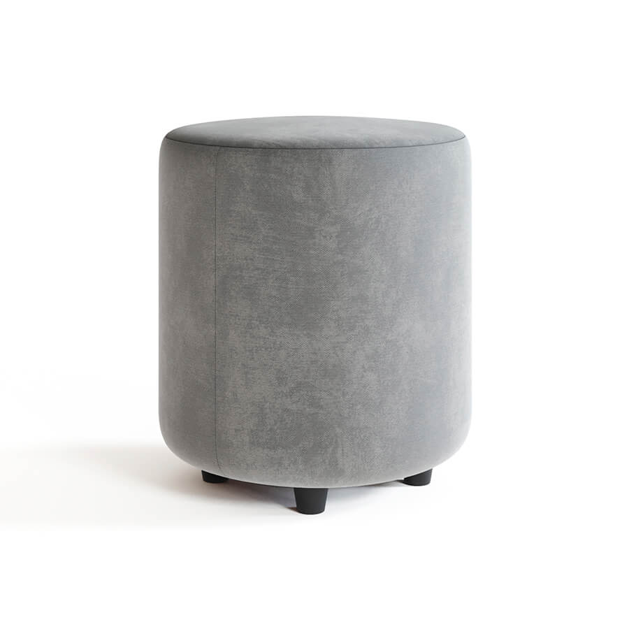 ПФ-4 Пуф круглый  (серый (missoni 05 silver-smokel))
