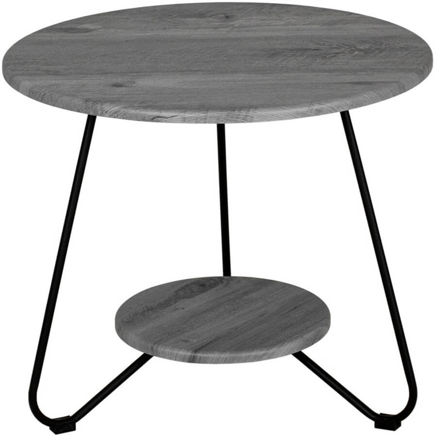 BeautyStyle 38 Журнальный стол Мебелик (Орех гикори gray / Черный)