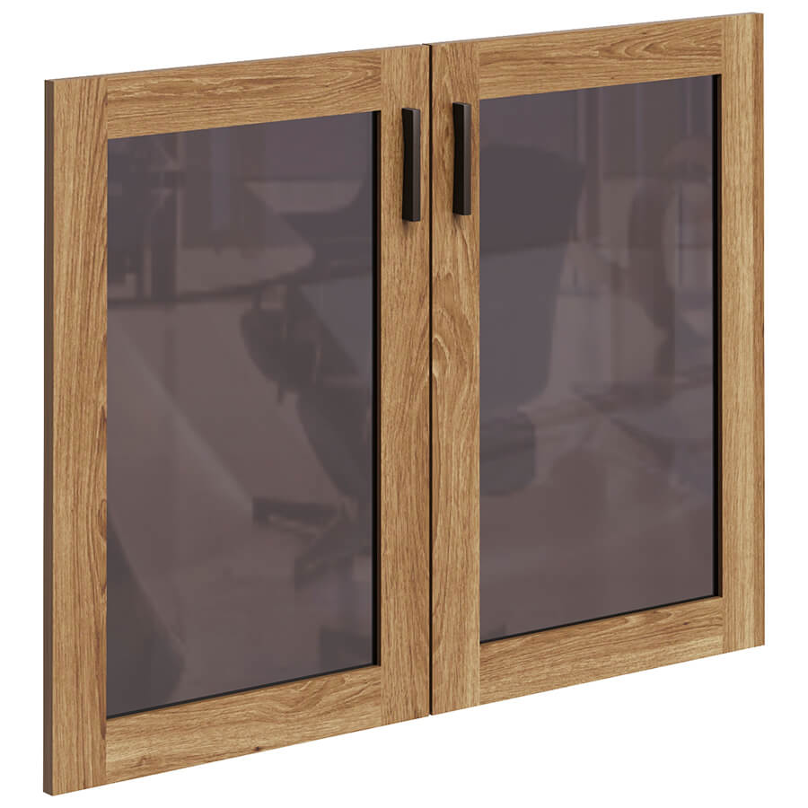 Ot-07.2 Комплект низких стеклянных дверей Мебель Стиль On.Top (Рэд Фокс N/стекло тонированное бронза)