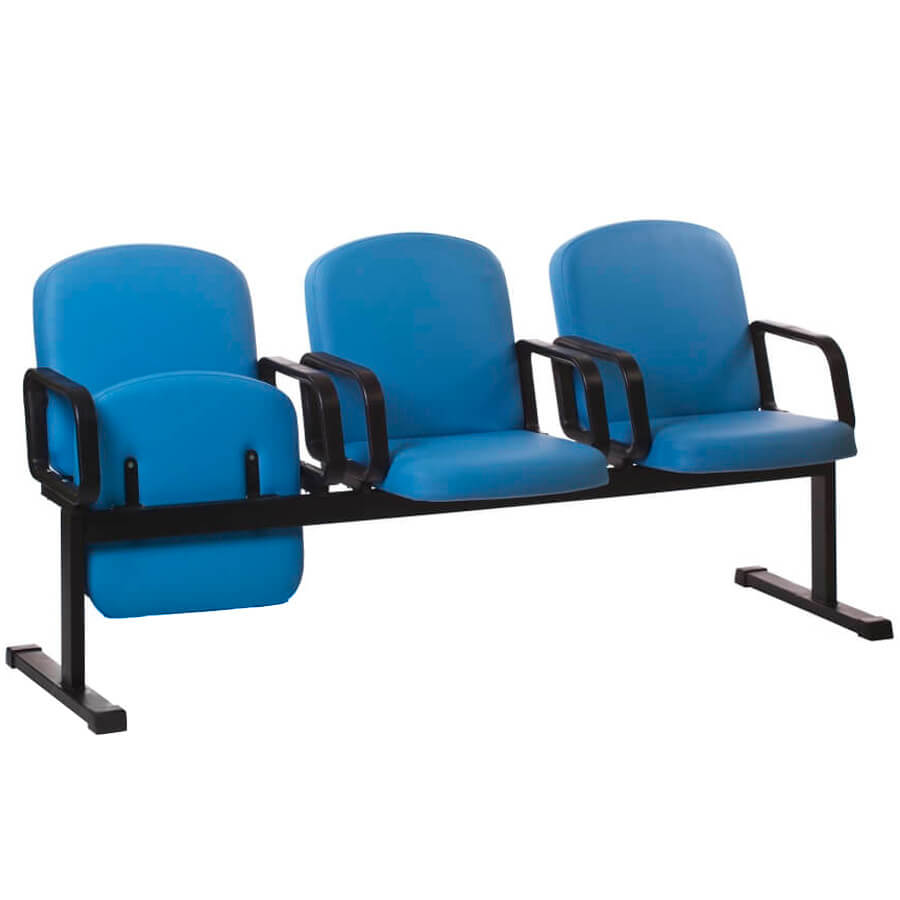 КАМИЛЛА КМ 3-03 Многоместная секция  COMFORUM, обивка экокожа (Синий)