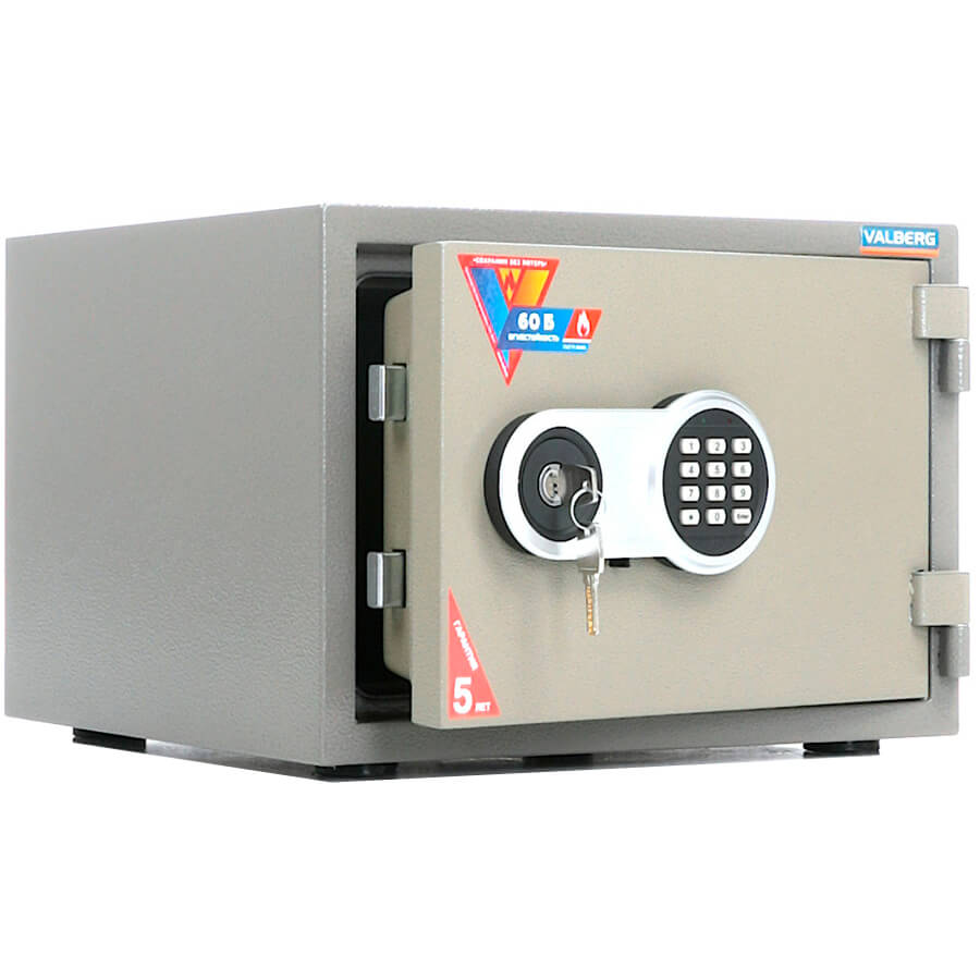 FRS 32 EL Огнестойкий сейф ПРОМЕТ, электронный кодовый + ключевой (Молотковая эмаль - коричневая)