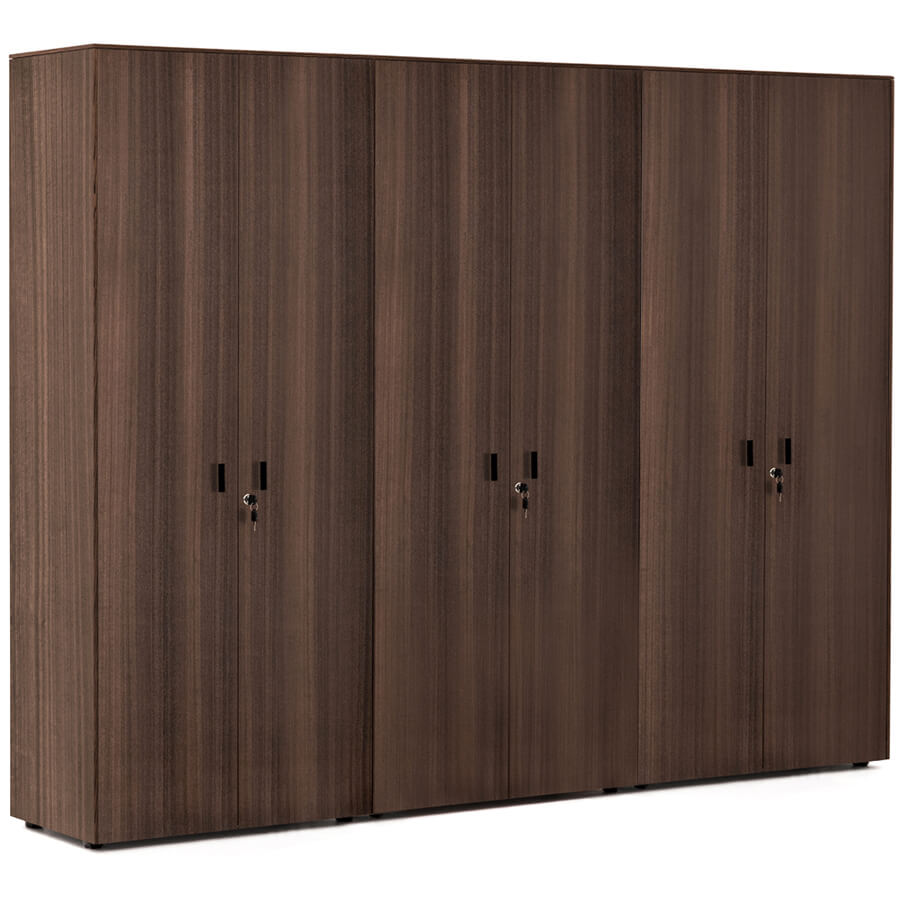 109 732 Шкаф для бумаг х2 + гардероб Profoffice RENZ (Эвкалипт / черный)