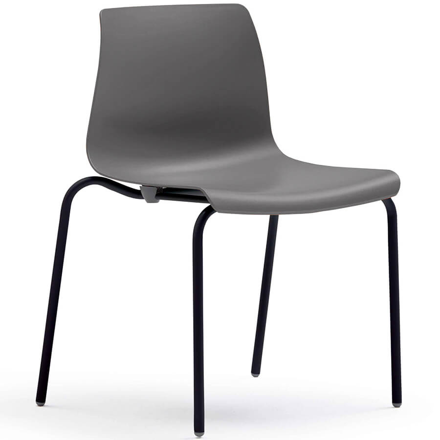 UCHNA0007EZ (BK) Стул для посетителя SODA Fursys, обивка пластик (Тёмно-серое (MM))