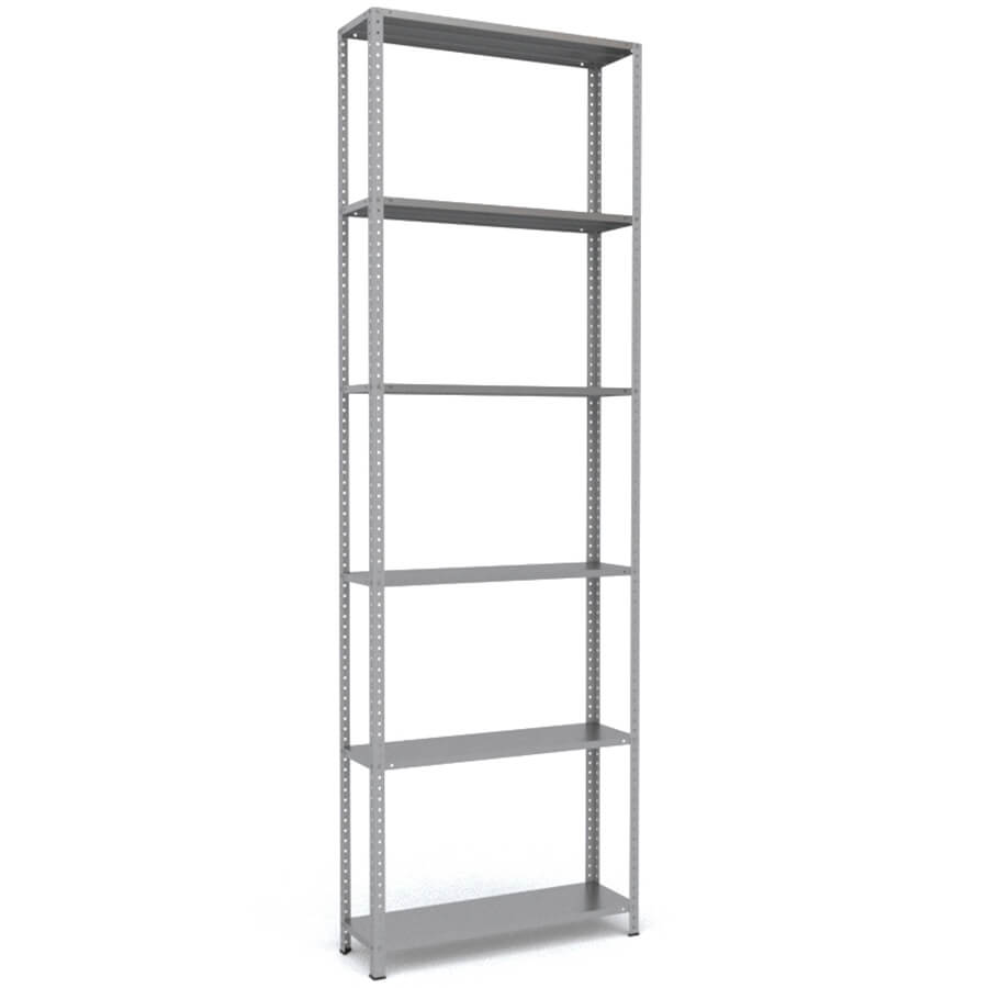 MS-310x100x30 Металлический стеллаж ПРОМЕТ, 6 (Серый полуматовый (RAL 7038))