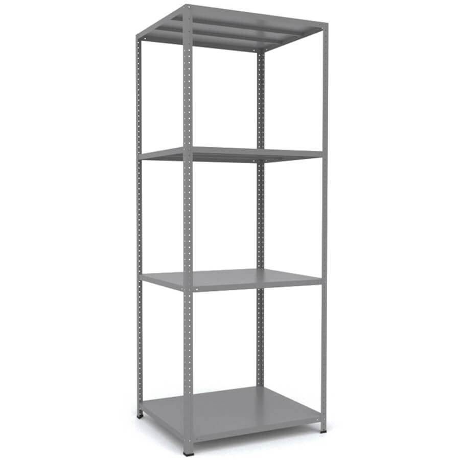 MS_185x70x60 Металлический стеллаж ПРОМЕТ, 4 (Cерый полуматовый (RAL 7038))