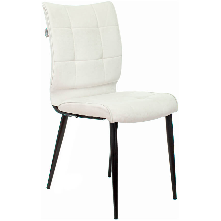 KF-4 Стул для посетителя  Бюрократ, обивка ткань (Молочный Velvet 20)