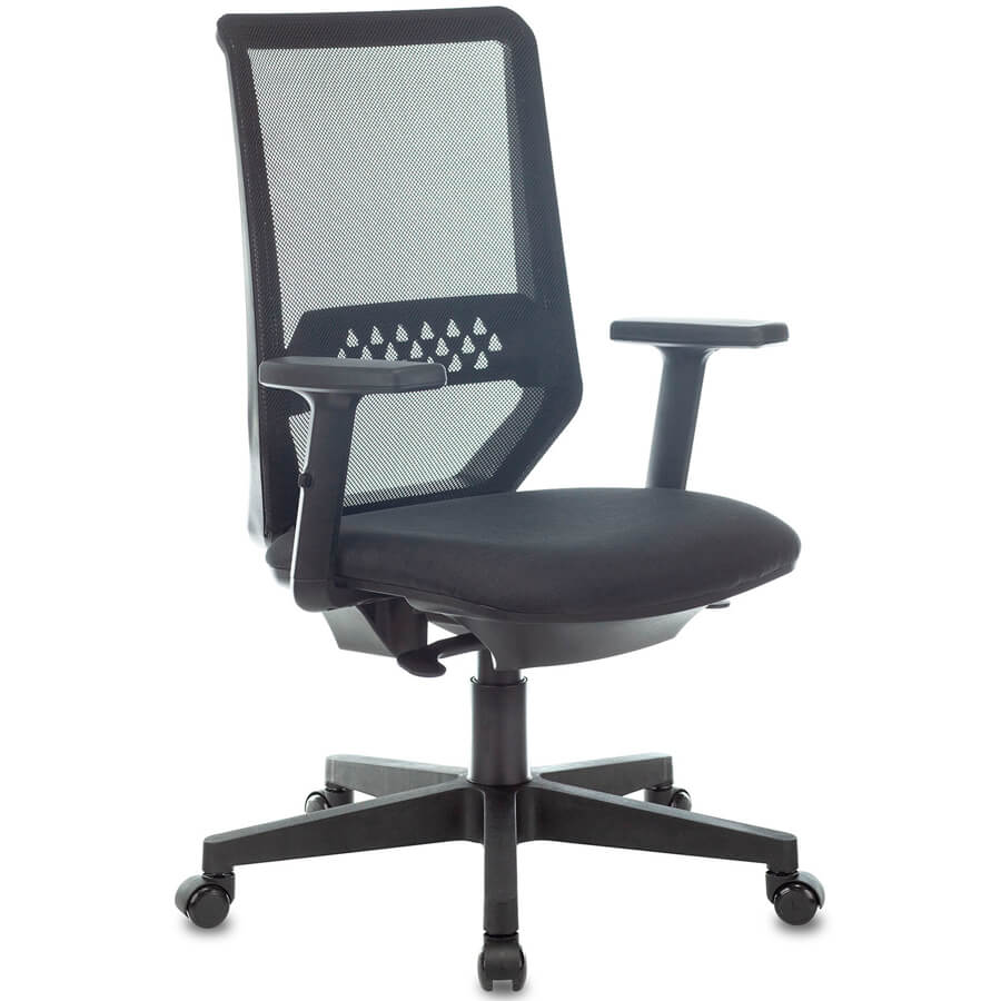 MC-611N Кресло для персонала  Бюрократ, обивка комбинированный (Черный (TW-01 38-418))