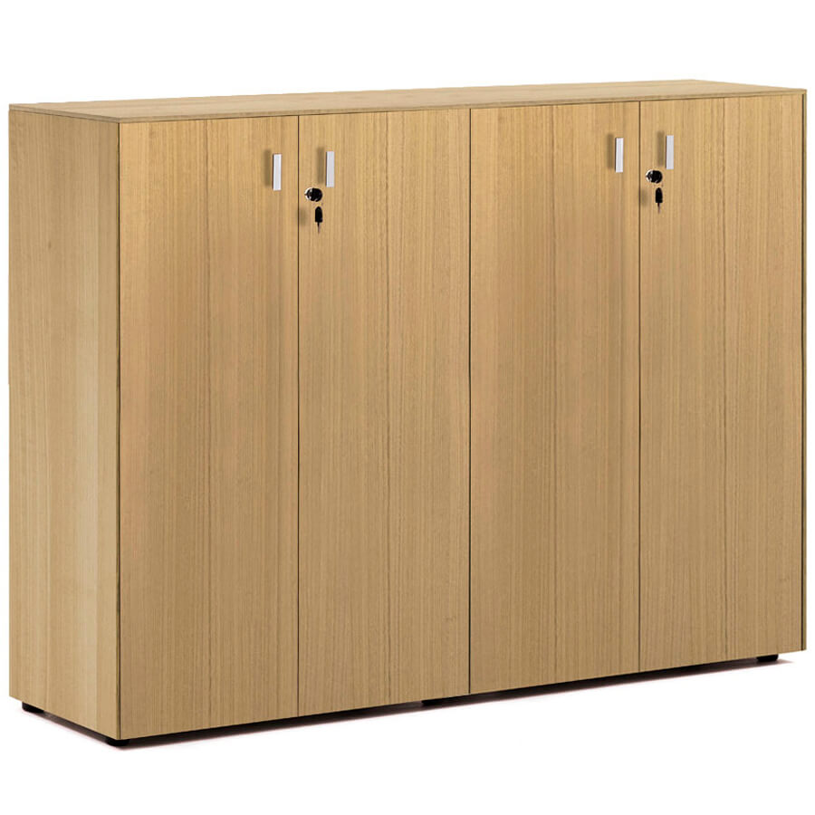 109 724 Шкаф средний H.120, 4 дв Profoffice Enzo (Светлый эвкалипт / хром)