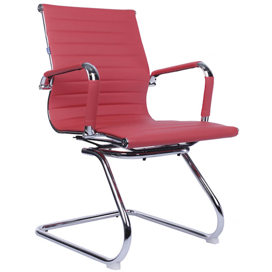 LEO CF Кресло для посетителя  EVERPROF, обивка иск. кожа (Красный) LEO CF Кресло для посетителя  EVERPROF, обивка иск. кожа (Красный)