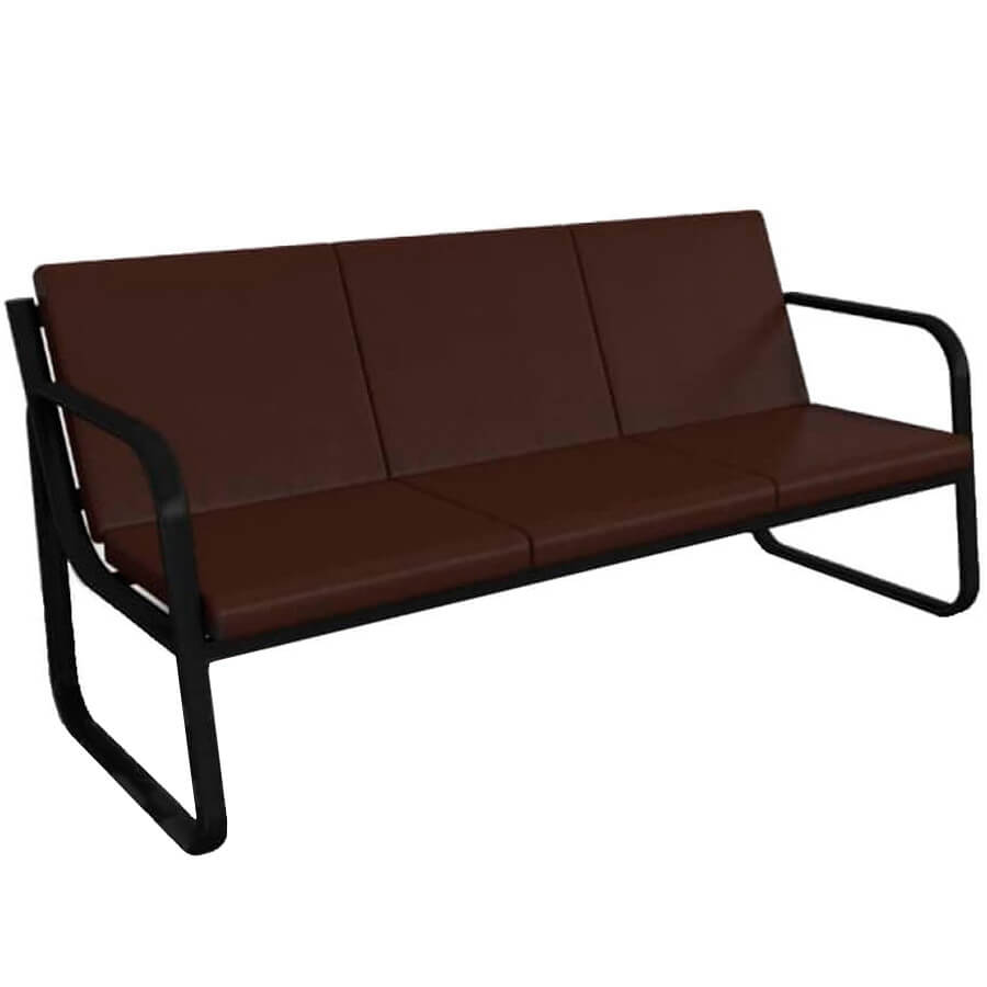 ТУЛУЗА МС7/1-03 Многоместная секция  COMFORUM, обивка экокожа (Коричневый)