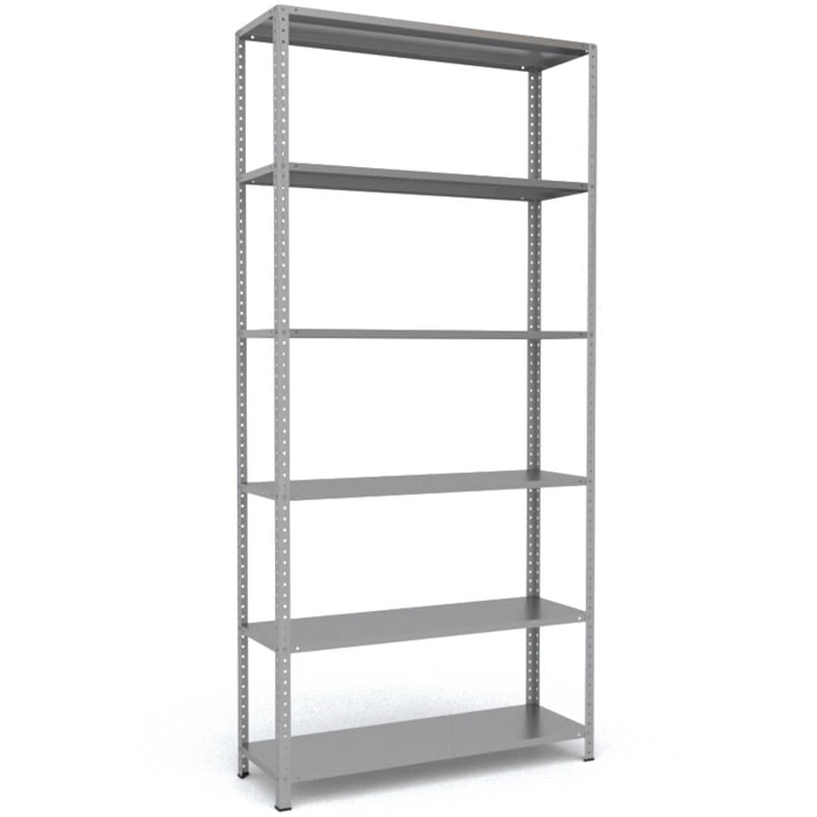 MS-255x120x40 Металлический стеллаж ПРОМЕТ, 6 (Серый полуматовый (RAL 7038))
