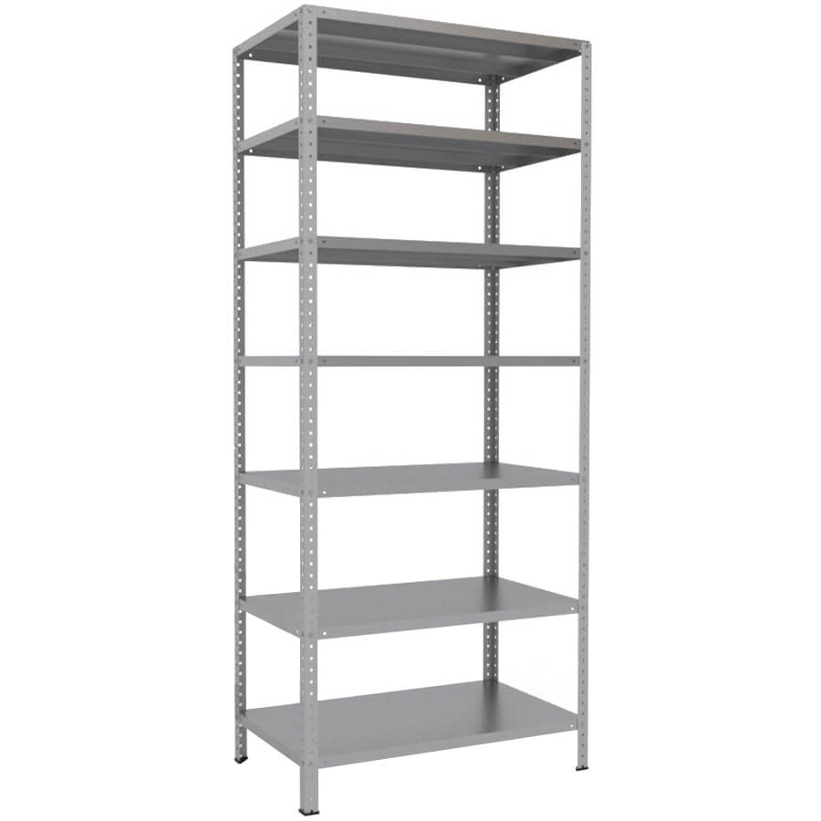 220x100x60 Металлический стеллаж MS HARD, 7 (Cерый полуматовый (RAL 7038))