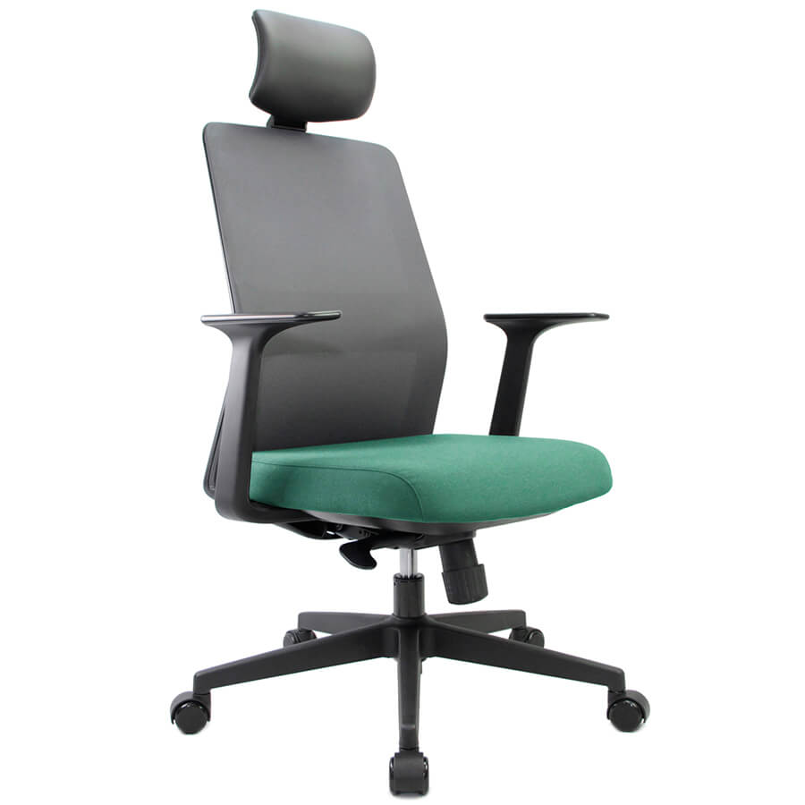 CHN6200CHZ Кресло для руководителя AROUND Fursys, обивка комбинированный (Зелёный (2H7LB))