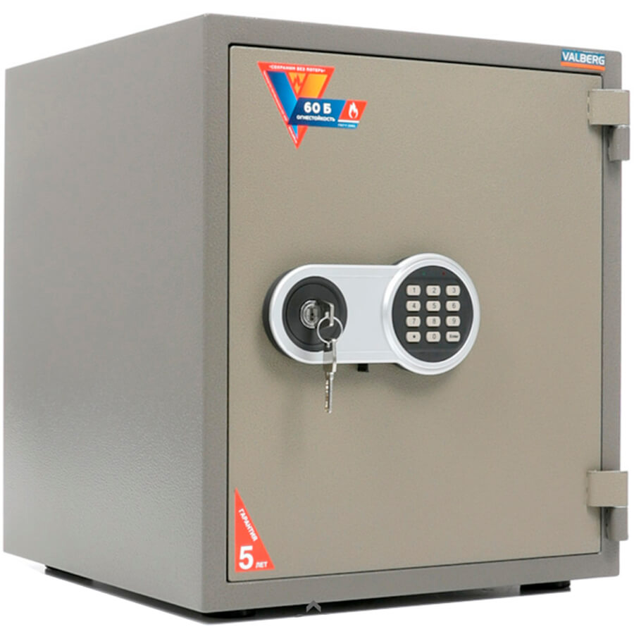 FRS 51 EL Огнестойкий сейф ПРОМЕТ, электронный кодовый + ключевой (Молотковая эмаль - коричневая)