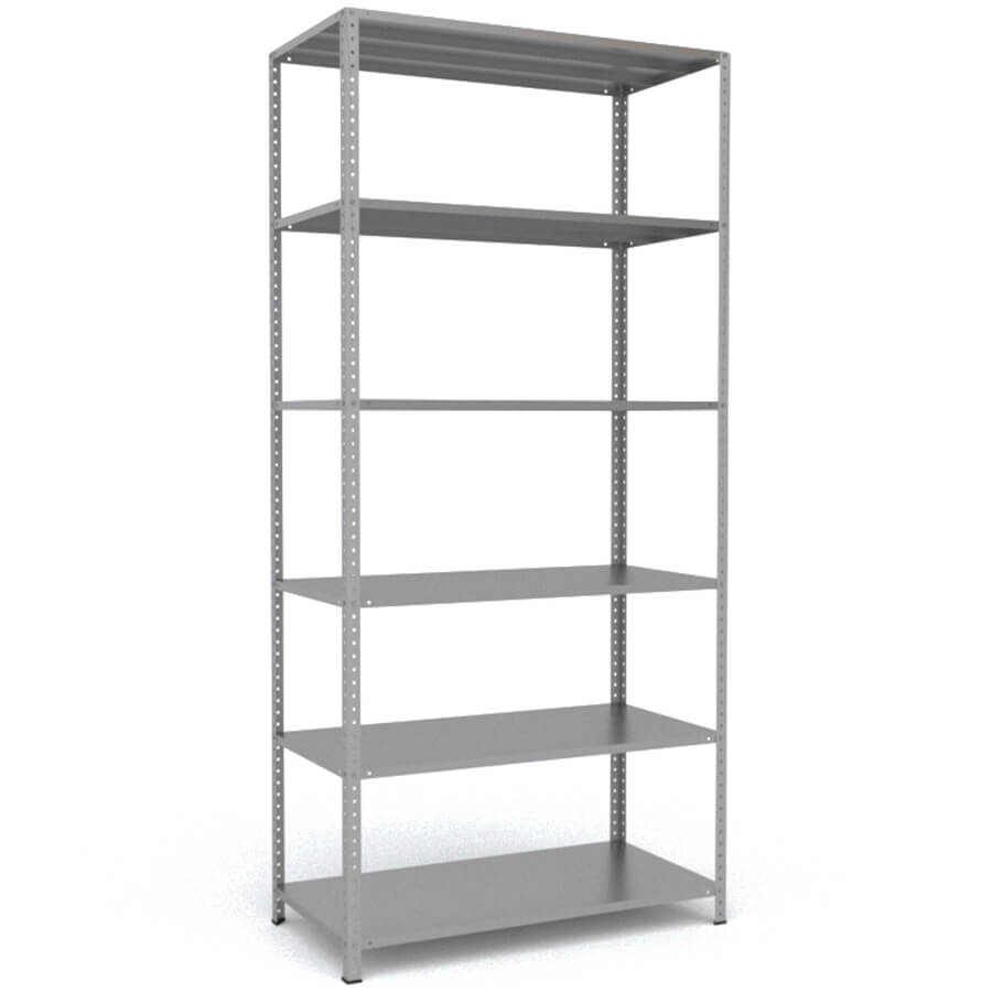 MS-255x120x60 Металлический стеллаж ПРОМЕТ, 6 (Серый полуматовый (RAL 7038))