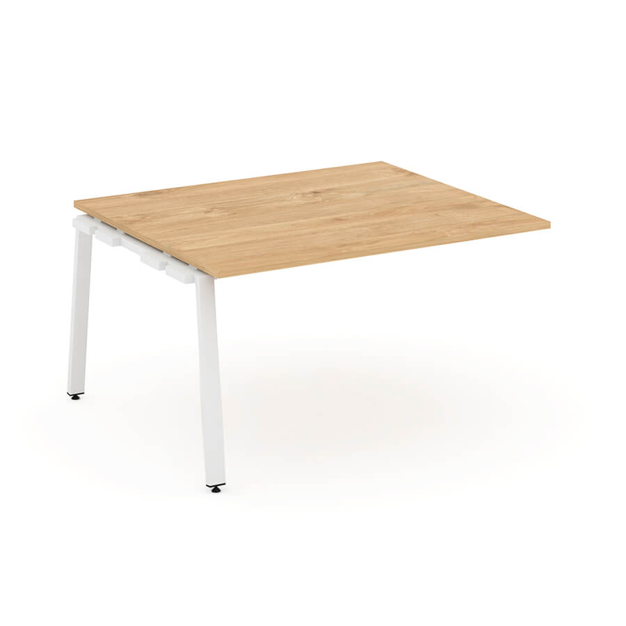 SN-6A.NSPRG-032.3 Проходной наборный элемент переговорного стола RIVA Style Project (Тиквуд Светлый/Металл Белый)