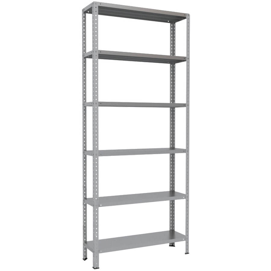 250x100x30 Металлический стеллаж MS HARD, 6 (Cерый полуматовый (RAL 7038))