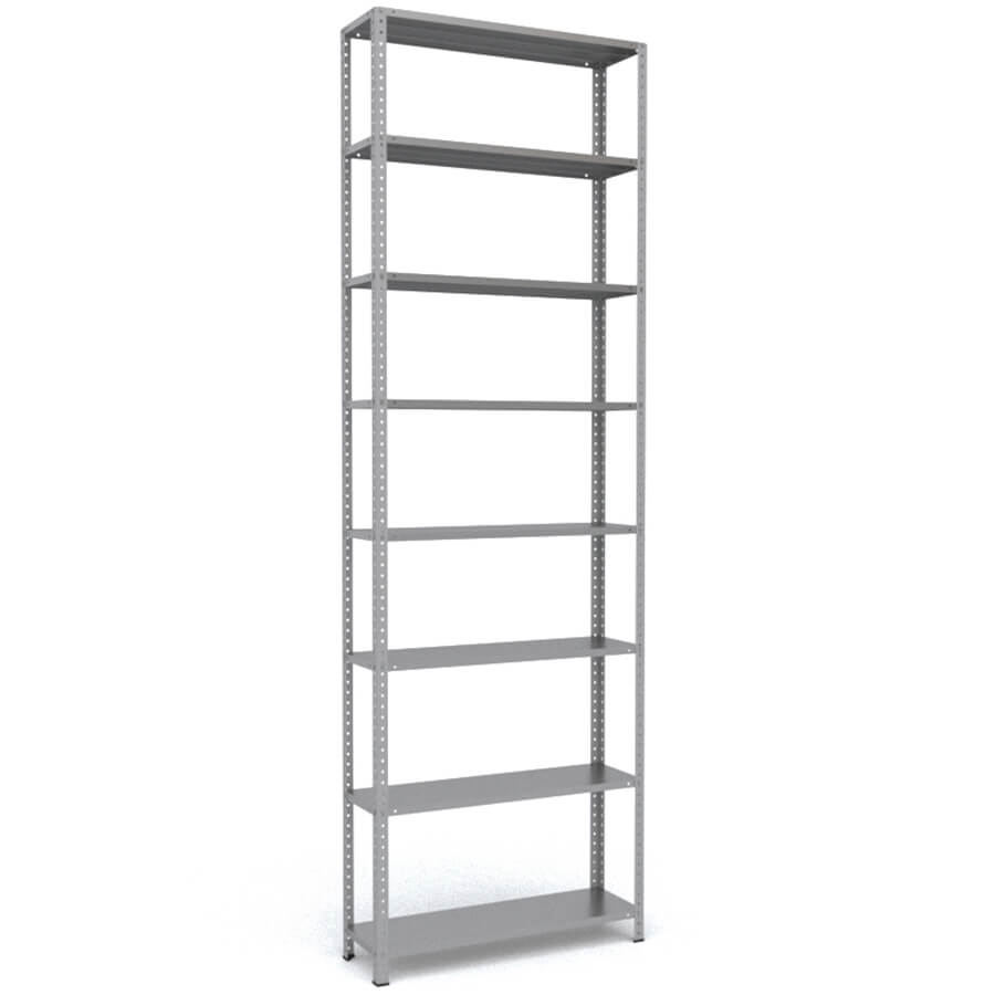 MS-310x100x30 Металлический стеллаж ПРОМЕТ, 8 (Серый полуматовый (RAL 7038))