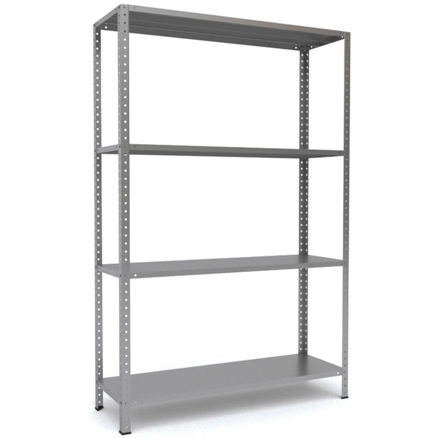MS-185x120x30 Металлический стеллаж ПРОМЕТ, 4 (Серый полуматовый (RAL 7038))
