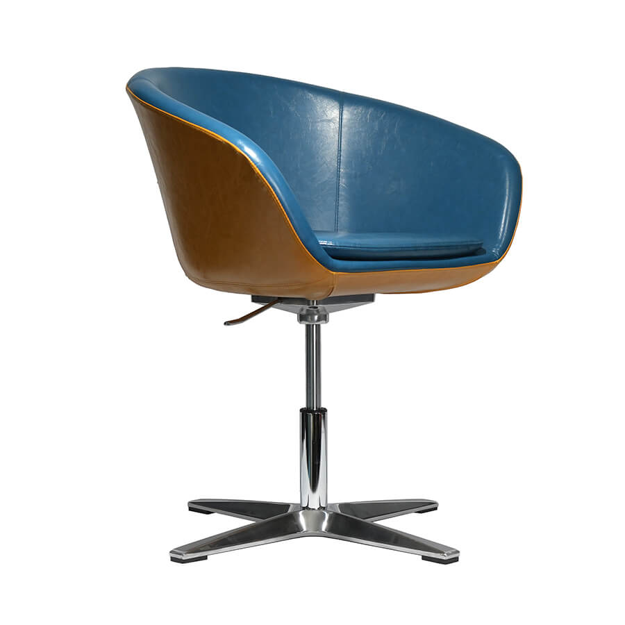 A068-1 Кресло лаунж  Евро Офис, обивка экокожа (Синий)