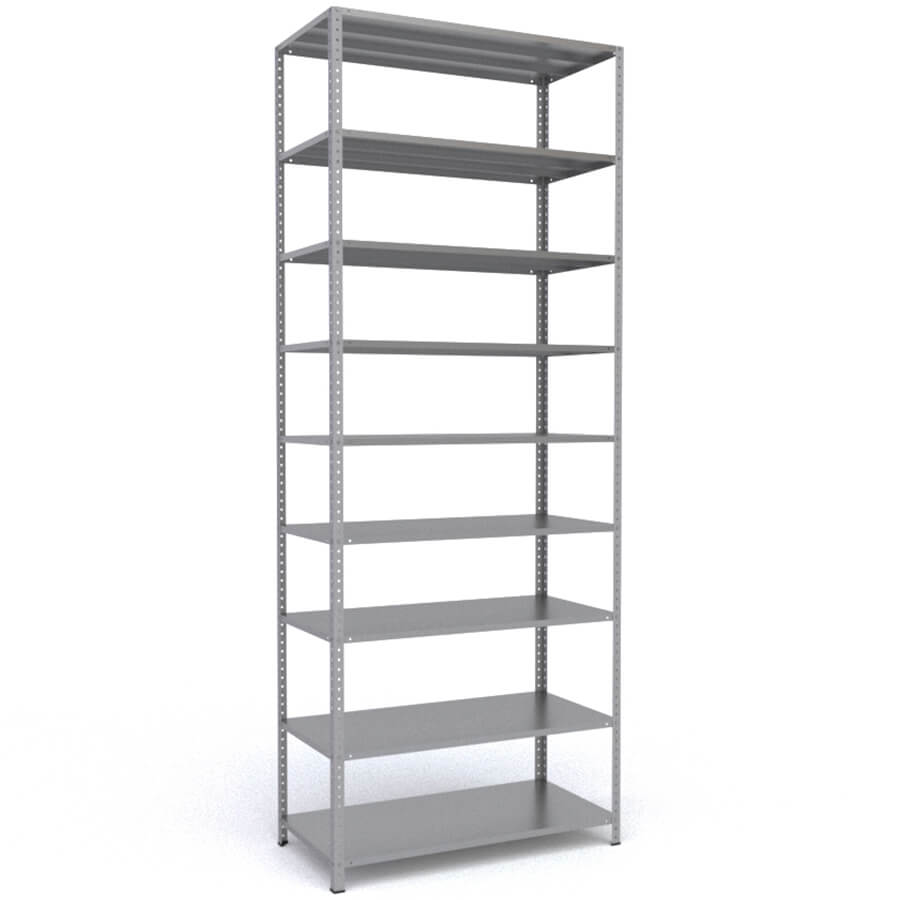 MS-310x120x60 Металлический стеллаж ПРОМЕТ, 9 (Серый полуматовый (RAL 7038))