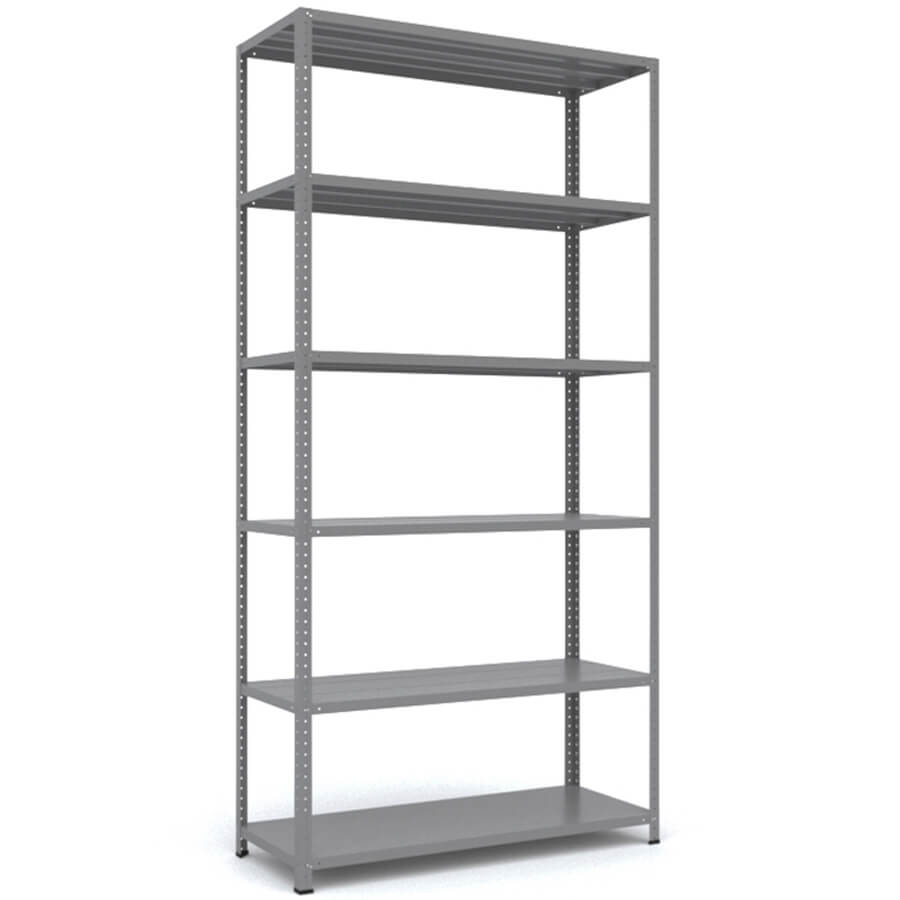MS_200x100x40 Металлический стеллаж ПРОМЕТ, 6 (Cерый полуматовый (RAL 7038))