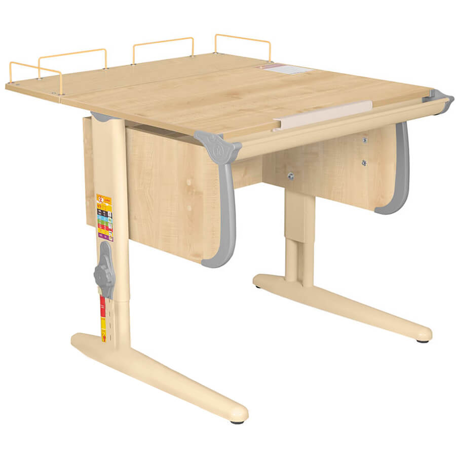 Parta 1/75 + Polka_z 1/750-1 Парта с полкой ДЭМИ (Серый)