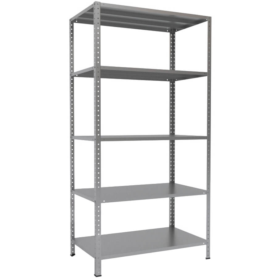MS-200x100x60 Металлический стеллаж ПРОМЕТ, 5 (Серый полуматовый (RAL 7038))