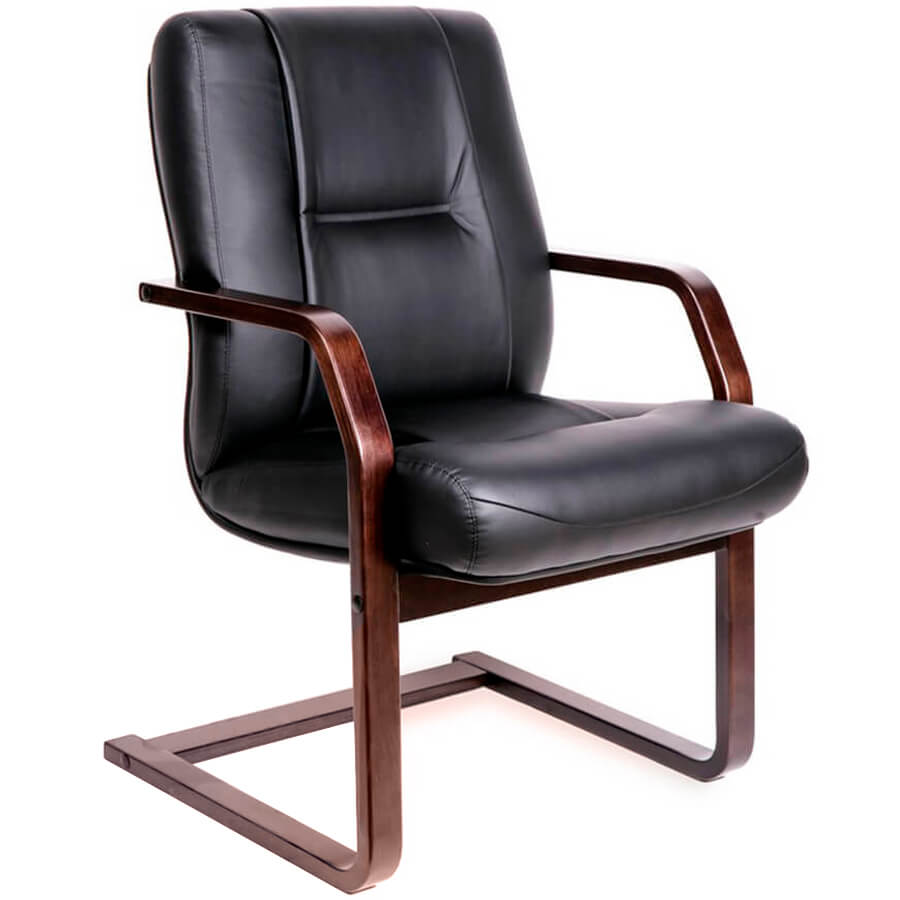 BONN C Кресло для переговорной  Мирэй Групп, обивка кожа (Чёрный) BONN C Кресло для переговорной  Мирэй Групп, обивка кожа (Чёрный)