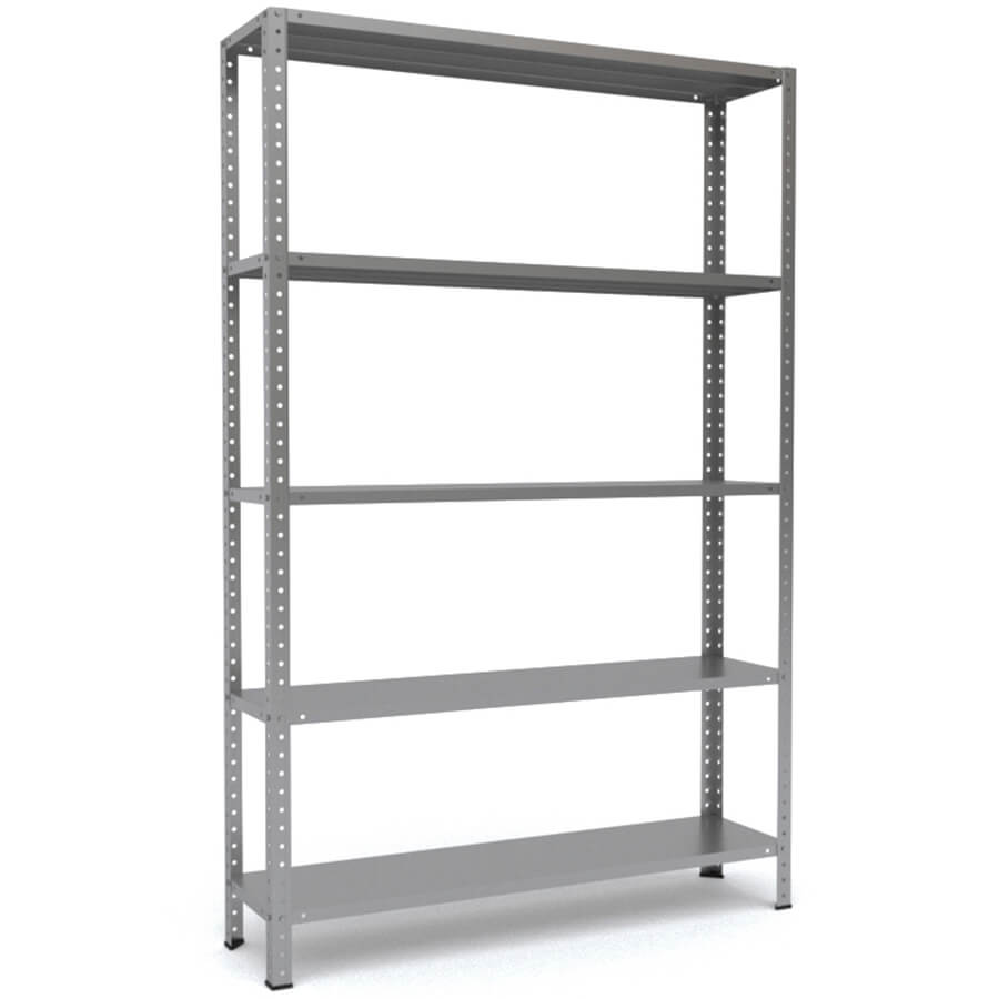 MS-185x120x30 Металлический стеллаж ПРОМЕТ, 5 (Серый полуматовый (RAL 7038))