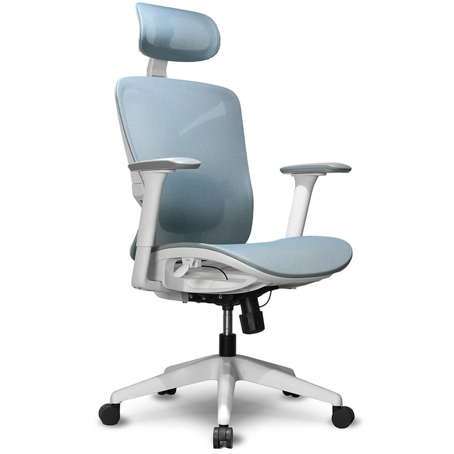7256C-2 Кресло для руководителя  Евро Офис, обивка сетка (Голубой MT81-9)