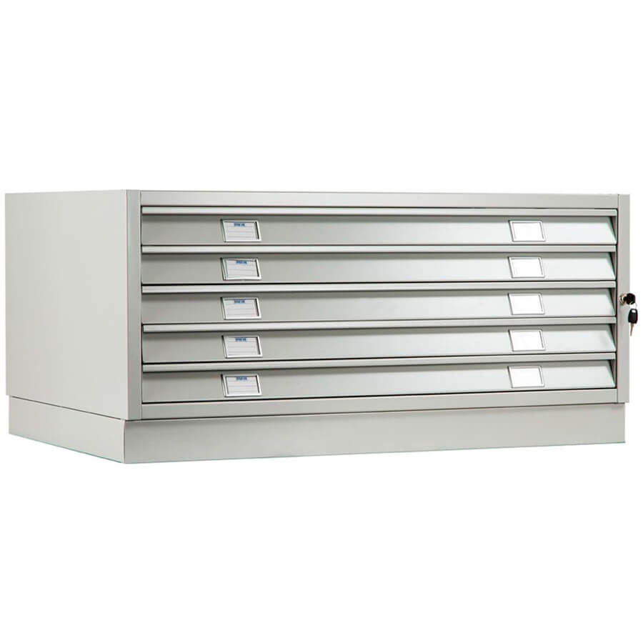 A0-05/3 (низ) Картотека большого формата ПРОМЕТ, ключевой (Серый полуматовый (RAL 7038))