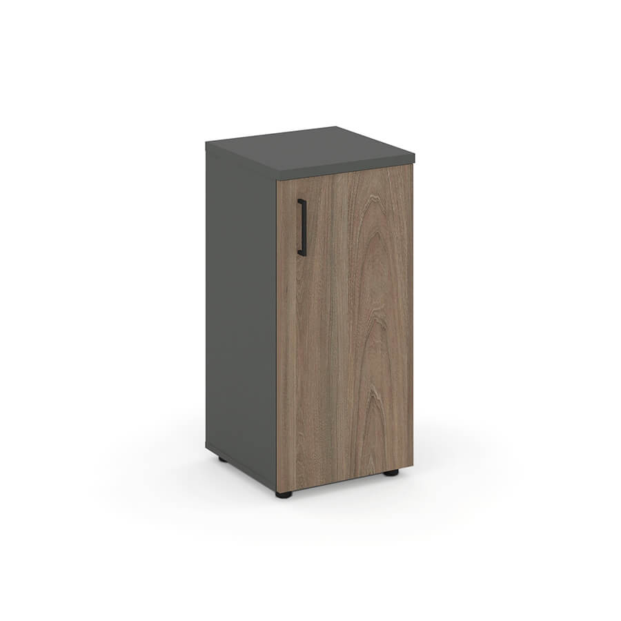 SN.STU.E-301(R) Шкаф низкий узкий правый RIVA Style Project (Вяз Благородный/Антрацит)