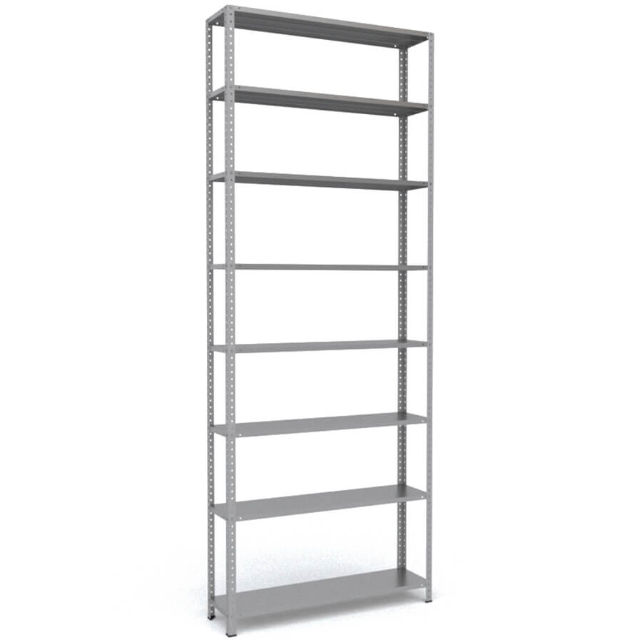 MS-310x120x30 Металлический стеллаж ПРОМЕТ, 8 (Серый полуматовый (RAL 7038))