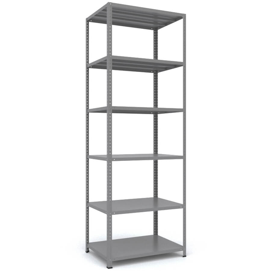 MS_200x70x50 Металлический стеллаж ПРОМЕТ, 6 (Cерый полуматовый (RAL 7038))